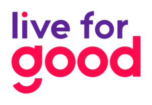 Pink and Purple Live for Good logo